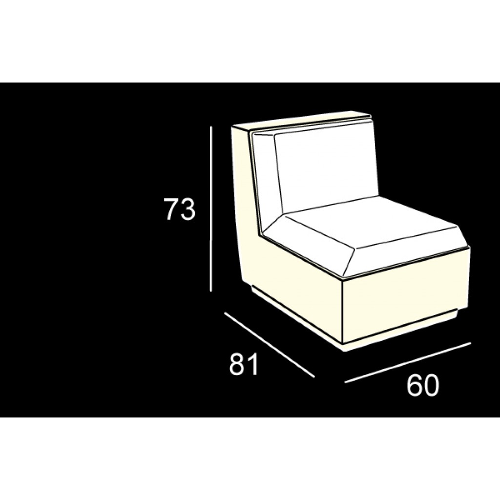 Scaun iluminat din polietilena Big Cut Module Light - Nuovo Design